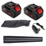 RealG RC-K-1006 Akumulátorový fukar a vysavač listí 2v1, 2 x aku