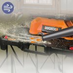 RealG RC-K-1006 Akumulátorový fukar a vysavač listí 2v1, 2 x aku