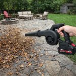 RealG RC-K-1006 Akumulátorový fukar a vysavač listí 2v1, 2 x aku