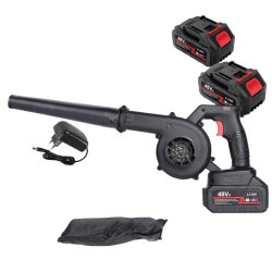 RealG RC-K-1006 Akumulátorový fukar a vysavač listí 2v1, 2 x aku