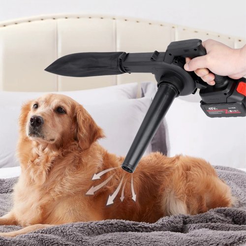 RealG RC-K-1006 Akumulátorový fukar a vysavač listí 2v1, 2 x aku