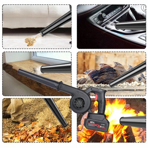 RealG RC-K-1006 Akumulátorový fukar a vysavač listí 2v1, 2 x aku