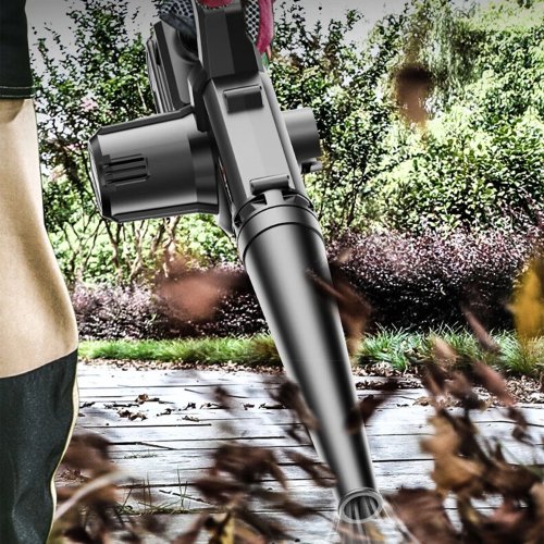 RealG RC-K-1006 Akumulátorový fukar a vysavač listí 2v1, 2 x aku