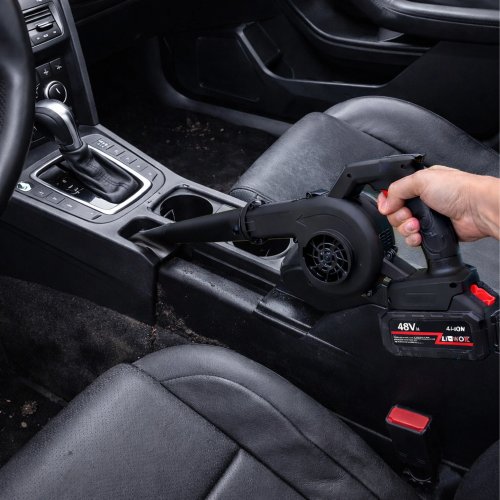 RealG RC-K-1006 Akumulátorový fukar a vysavač listí 2v1, 2 x aku