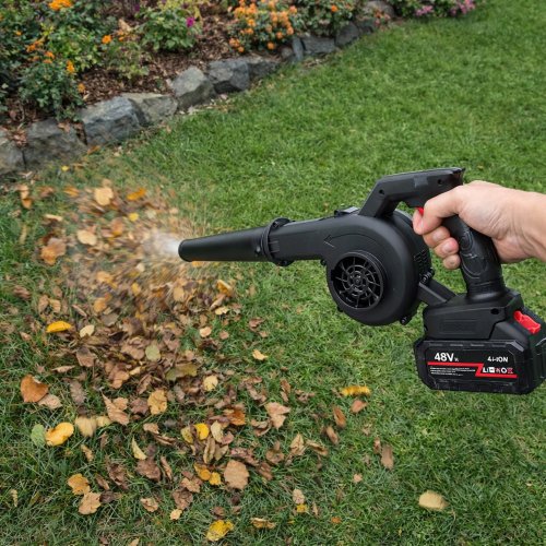 RealG RC-K-1006 Akumulátorový fukar a vysavač listí 2v1, 2 x aku