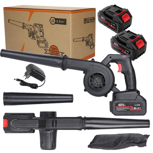 RealG RC-K-1006 Akumulátorový fukar a vysavač listí 2v1, 2 x aku