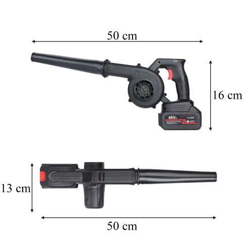 RealG RC-K-1006 Akumulátorový fukar a vysavač listí 2v1, 2 x aku