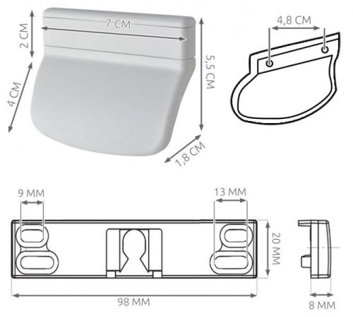 ISO 8614 Balkonové madlo se západkou černá