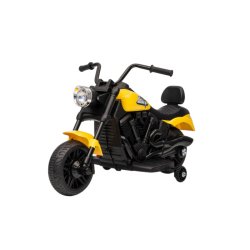 Ramiz PA.XMX-659.ZOL Dětská elektrická motorka 30 W, 6V4.5Ah, LED světlo, melodie, boční kolečka, žlutá