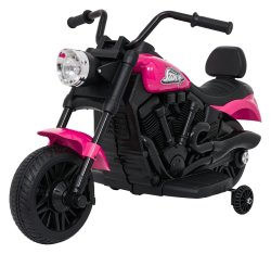 Ramiz PA.XMX-659.ROZ Dětská elektrická motorka 30 W, 6V4.5Ah, LED světlo, melodie, boční kolečka, růžová