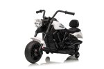 Ramiz PA.XMX-659.BIA Dětská elektrická motorka 30 W, 6V4.5Ah, LED světlo, melodie, boční kolečka, bílá