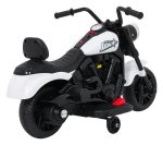 Ramiz PA.XMX-659.BIA Dětská elektrická motorka 30 W, 6V4.5Ah, LED světlo, melodie, boční kolečka, bílá