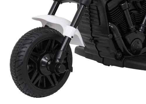 Ramiz PA.XMX-659.BIA Dětská elektrická motorka 30 W, 6V4.5Ah, LED světlo, melodie, boční kolečka, bílá