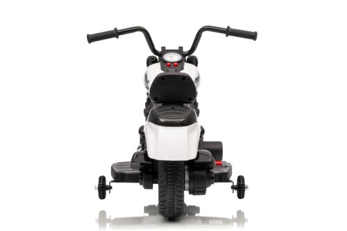 Ramiz PA.XMX-659.BIA Dětská elektrická motorka 30 W, 6V4.5Ah, LED světlo, melodie, boční kolečka, bílá