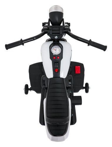 Ramiz PA.XMX-659.BIA Dětská elektrická motorka 30 W, 6V4.5Ah, LED světlo, melodie, boční kolečka, bílá