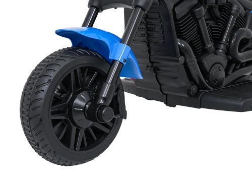 Ramiz PA.XMX-659.NIE Dětská elektrická motorka 30 W, 6V4.5Ah, LED světlo, melodie, boční kolečka, modrá