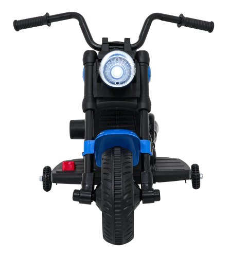 Ramiz PA.XMX-659.NIE Dětská elektrická motorka 30 W, 6V4.5Ah, LED světlo, melodie, boční kolečka, modrá