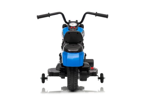 Ramiz PA.XMX-659.NIE Dětská elektrická motorka 30 W, 6V4.5Ah, LED světlo, melodie, boční kolečka, modrá