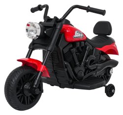 Ramiz PA.XMX-659.CR Dětská elektrická motorka 30 W, 6V4.5Ah, LED světlo, melodie, boční kolečka, červená