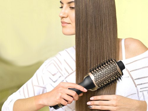 Verk 24608 Vysoušeč vlasů, hřeben a kulma 4 v 1, zeleno-černý