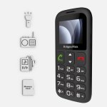 Krüger&Matz KM0923-2G Jednoduchý telefón 923 pre seniorov, Dual SIM, Bluetooth, čierny