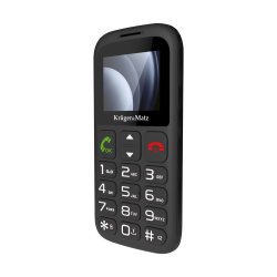 Krüger&Matz KM0923-2G Jednoduchý telefón 923 pre seniorov, Dual SIM, Bluetooth, čierny