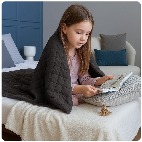 Posteloholici 1270711 Zátěžová přikrývka antistresová 4 kg, 100 x 140 cm, šedá