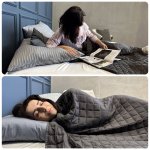 Posteloholici 1270712 Zátěžová přikrývka antistresová 12 kg, 200 x 220 cm, šedá