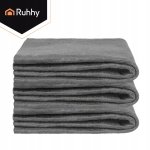 Ruhhy 27208 Magické utěrky z mikrovlákna na okna 40 x 50 cm, 3 ks, šedé 