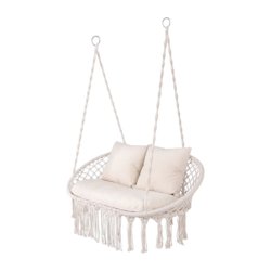 Gardlov 27379 Dvojité závěsné houpací křeslo, nosnost 300 kg, béžové