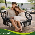 Gardlov 27380 Sada polštářů na dvojité závěsné houpací křeslo 3 ks, černá