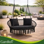 Gardlov 27380 Sada polštářů na dvojité závěsné houpací křeslo 3 ks, černá