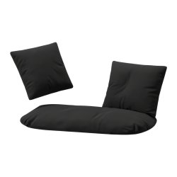 Gardlov 27380 Sada polštářů na dvojité závěsné houpací křeslo 3 ks, černá