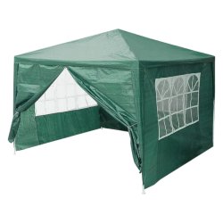 MultiGarden Zahradní altán skládací 3 x 3 x 2,5 m, 4 boční stěny, zelený