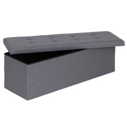 ModernHome TH-PO-7-4 Taburet s úložným priestorom 111 x 38 cm, svetlosivý