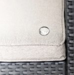 Bauerkraft H-058 Zahradní nábytek - 2 křesla s podsedáky, stolek, černý 