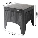 Bauerkraft H-058 Zahradní nábytek - 2 křesla s podsedáky, stolek, černý 