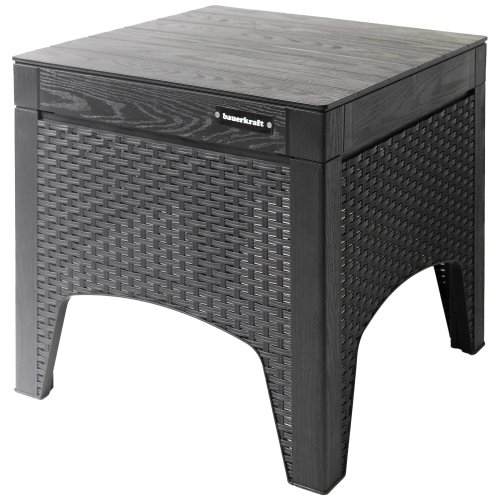 Bauerkraft H-058 Zahradní nábytek - 2 křesla s podsedáky, stolek, černý 