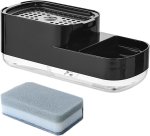 Verk 24599 Dávkovač mýdla s držákem na houbičku 400ml, černý