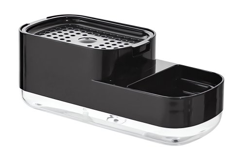 Verk 24599 Dávkovač mýdla s držákem na houbičku 400ml, černý