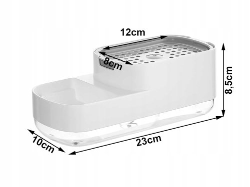 Verk 24599 Dávkovač mýdla s držákem na houbičku 400ml, černý