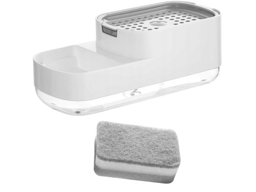 Verk 24599 Dávkovač mýdla s držákem na houbičku 400ml, černý