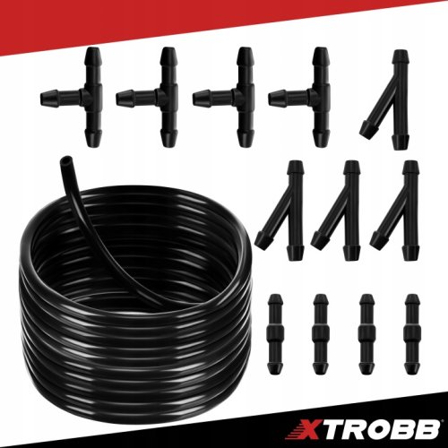 Xtrobb 27463 Sada na opravu ostřikovačů čelního skla, hadice 2 m + spojky 4/5 mm