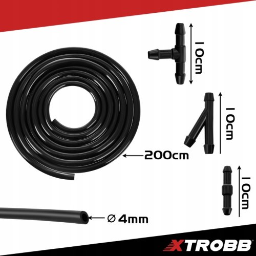 Xtrobb 27463 Sada na opravu ostřikovačů čelního skla, hadice 2 m + spojky 4/5 mm