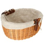 KIK KX3947 Proutěný koš na kolo s kovovou mřížkou - přepravka pro psa/kočku