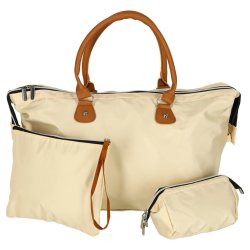 KIK KX3365 Multifunkčná cestovná taška na kočík, sada 3 v 1, béžová