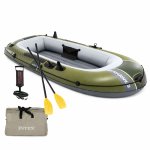 Intex 66332 Nafukovací čln pre 2 osoby s pumpou a pádlami, Seahawk 2, zelený