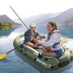 Intex 66332 Nafukovací čln pre 2 osoby s pumpou a pádlami, Seahawk 2, zelený