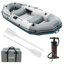 Intex 68373 Nafukovací člun pro 3 osoby s pumpou a pádly, Mariner 3, šedý
