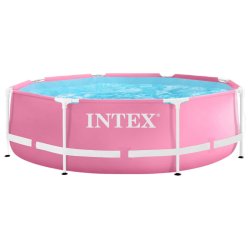 Intex 28290 Kruhový rámový bazén 244 x 76 cm, růžový